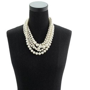 J Crew Womens Layered MULTISTRAND PEARL NECKLACE